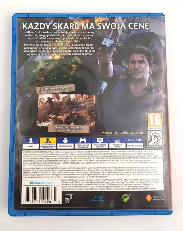 GRA PS4 UNCHARTED 4 KRES ZŁODZIEJA PL