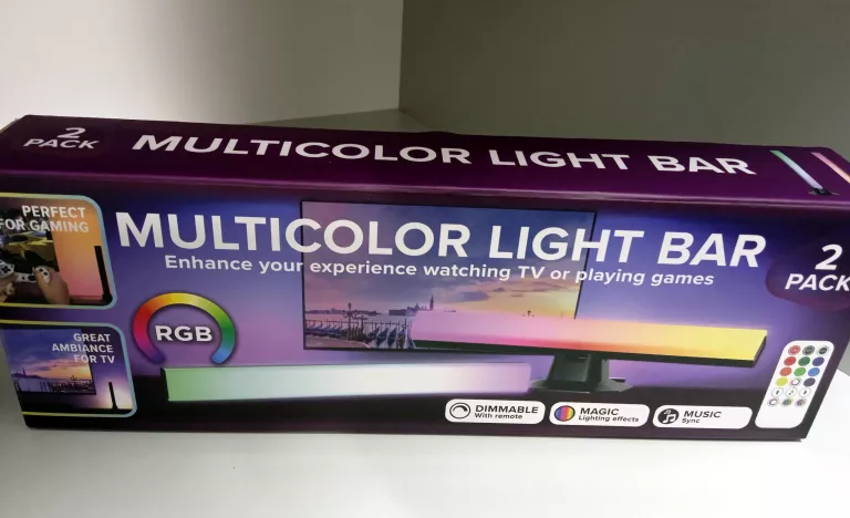 ZESTAW SŁUPKÓW LED MULTICOLOR BAR SET 2 X LAMPA LED RGB LIGHT BAR