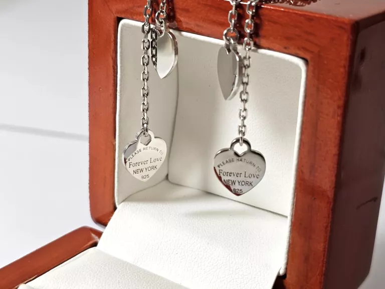 PIĘKNE SREBRNE KOLCZYKI WISZĄCE 925 7,10 G. SERCA