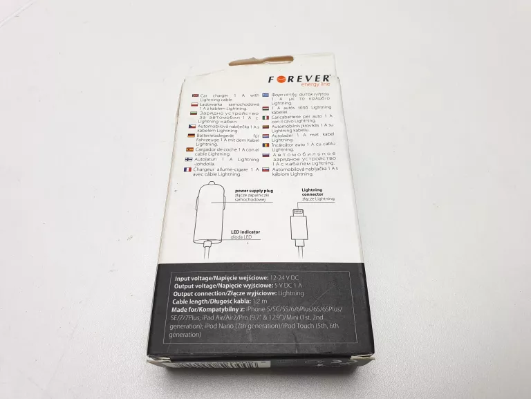 ŁADOWARKA SAMOCHODOWA MICROUSB TYP B FOREVER FOREVER 2,5M 750MH
