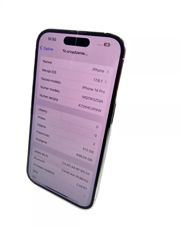 TELEFON APPLE IPHONE 14 PRO 512GB (MQ1W3ZD/A) 88%