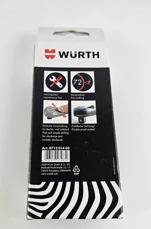 GRZECHOTKA WURTH 1/4" 0712 014 03