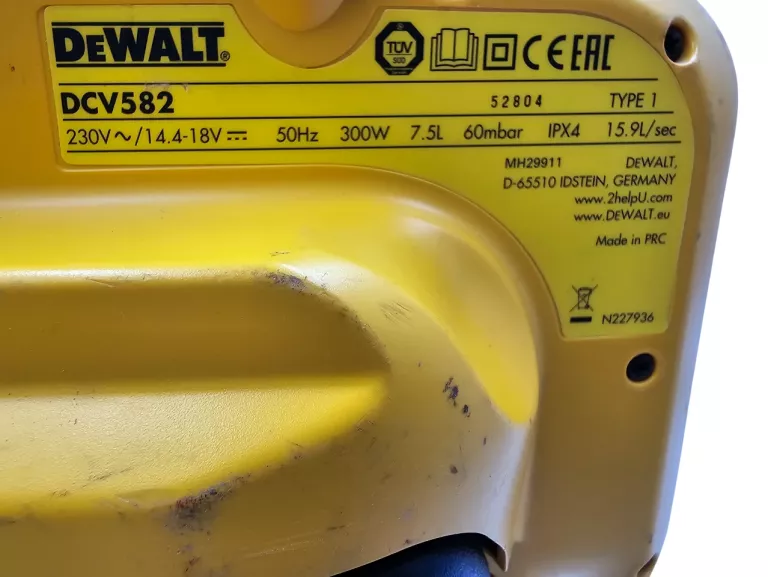 BEZWORKOWY AKUMULATOROWY ODKURZACZ DEWALT DCV582