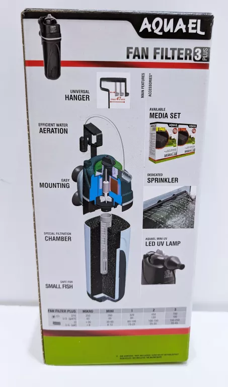 AQUAEL FILTR WEWNĘTRZNY FAN 3 DO AKWARIUM 250L