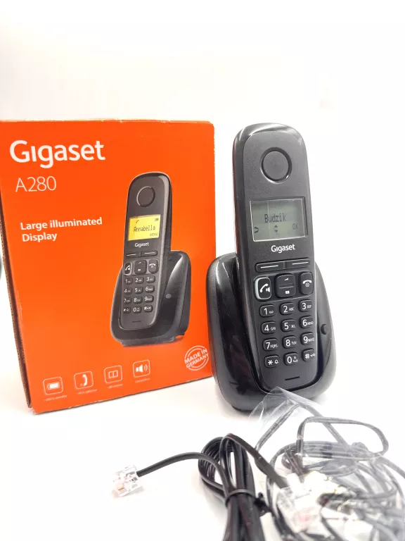 TELEFON STACJONARNY GIGASET A280 CZARNY