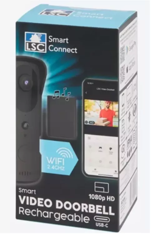 WIDEOWIZJER DOMOFON LSC SMART CONNECT VIDEO DOORBELL 1080P