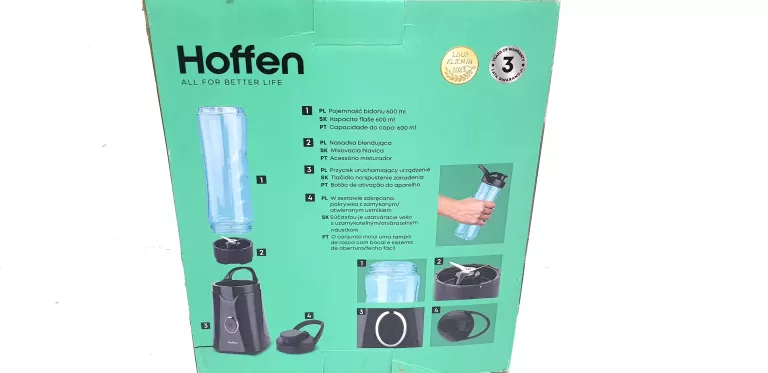 BLENDER FITNESS FB-5124 Z PRZENOŚNYM BIDONEM HOFFEN STAN BDB