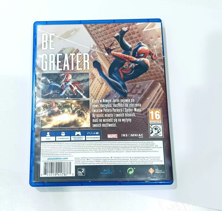 GRA NA PS4 MARVEL SPIDER-MAN