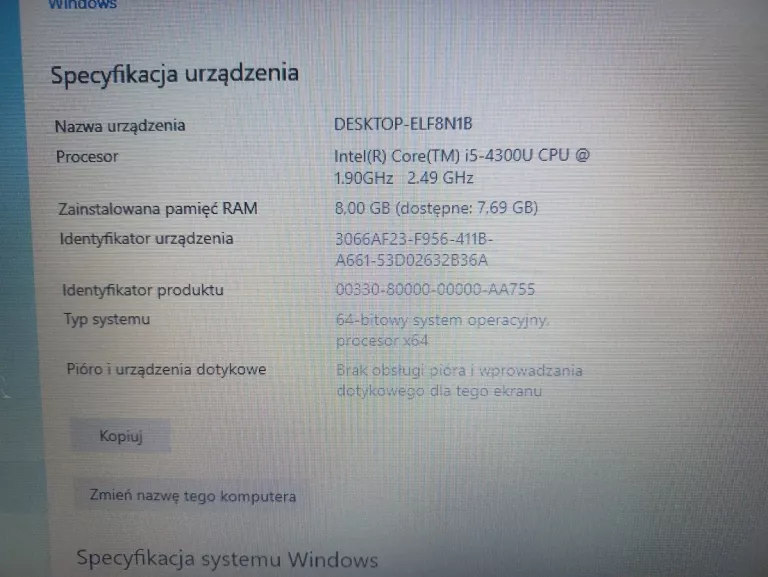 LAPTOP LENOVO THINK PAD T440 I5-4300U 8GB + ŁAD + ETUI