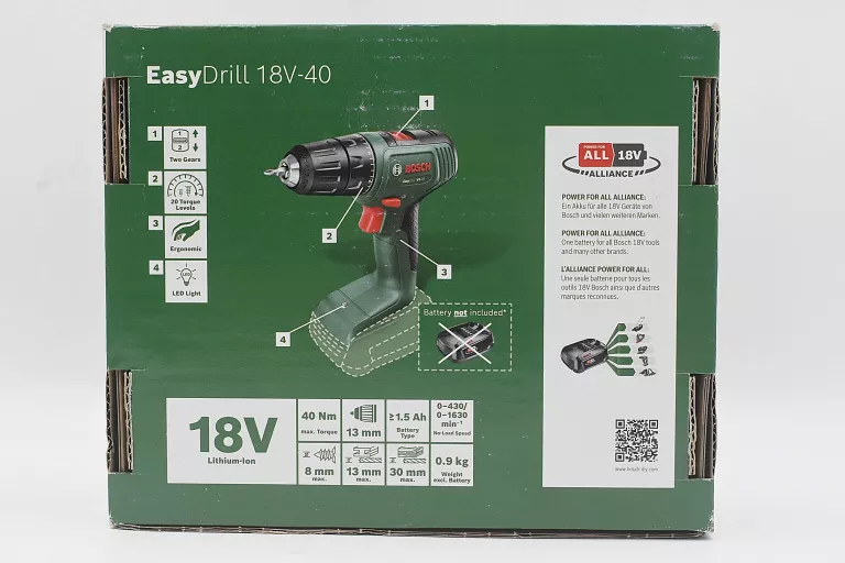 WKRĘTARKA BOSCH EASYDRILL 18V-38 SOLO W WALIZCE - BODY