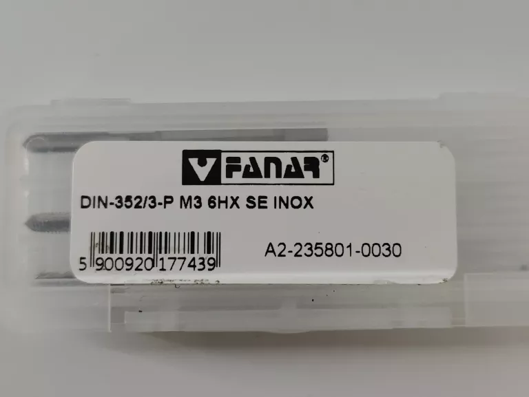 GWINTOWNIKI FANAR DIN-352/3-P M3 6HX SE INOX