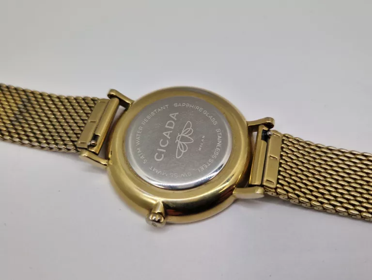 ZEGAREK CICADA SWISS MOVT ZŁOTY