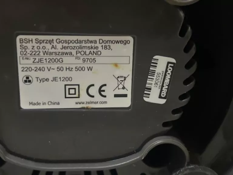 SOKOWIRÓWKA ZELMER ZJE1200