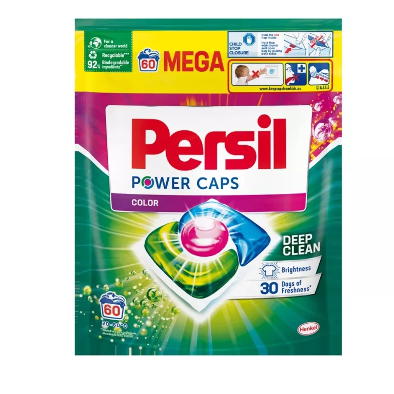 KAPSUŁKI DO PRANIA PERSIL POWER CAPS COLOR 60 KAPSULEK DO KOLORU