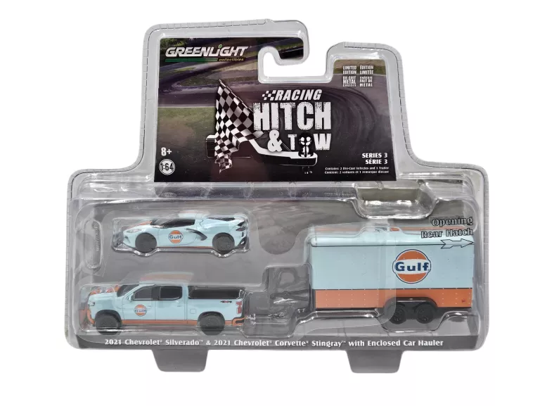 ZESTAW GREENLIGHT HITCH & TOW 2021 CHEVROLET SET GULF