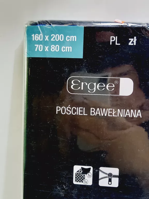 POŚCIEL ERGEE 160X200 BAWEŁNA 100 % NIEBIESKA