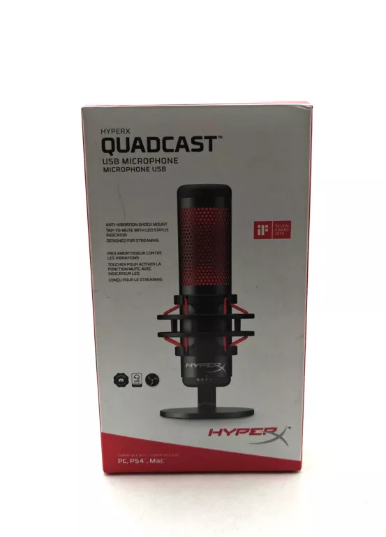 MIKROFON HYPERX QUADCAST USB / 3,5MM LED STREAMING GAMING