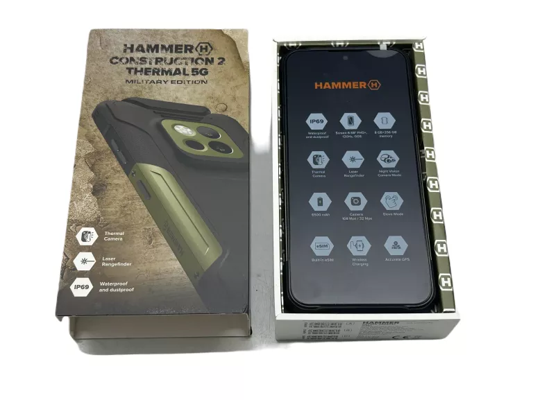 SMARTFON HAMMER CONSTRUCTION 2 THERMAL 8 GB / 256 GB 5G ZIELONY