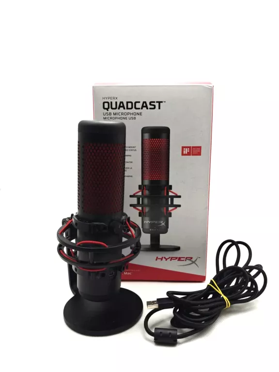 MIKROFON HYPERX QUADCAST USB / 3,5MM LED STREAMING GAMING