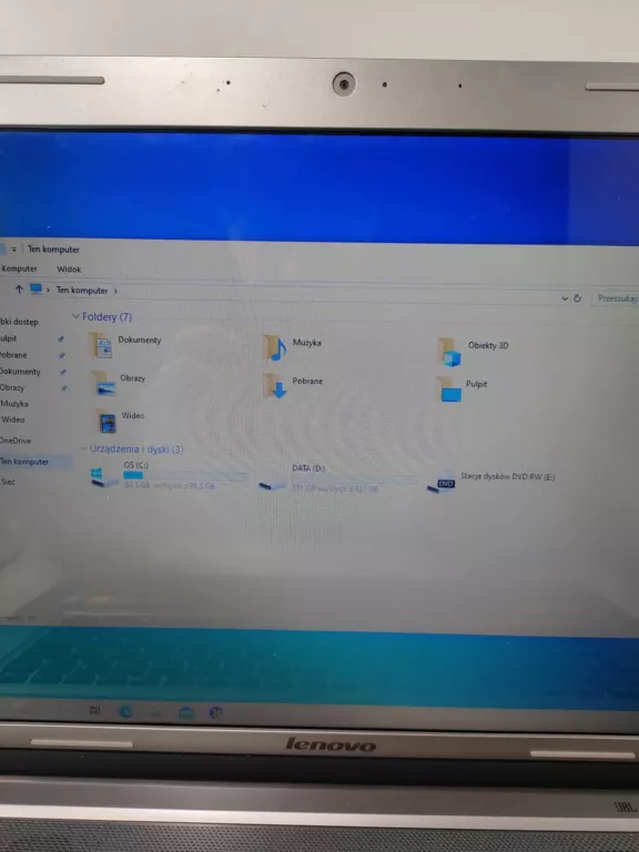 LAPTOP LENOVO Z710 I7-4710MQ 8/1000GB DVD-RW WIN10 KOMPLET
