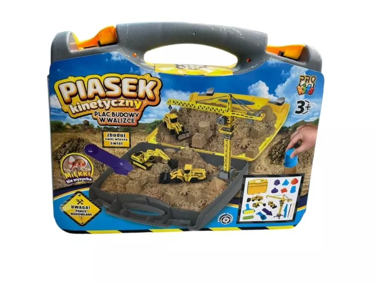 PIASEK KINETYCZNY PLAC BUDOWY W WALIZCE