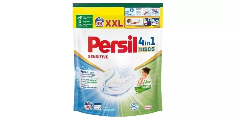 KAPSUŁKI DO PRANIA PERSIL 4 IN 1 DISCS SENSITIVE 38 SZTUK PRAŃ DO BIAŁEGO