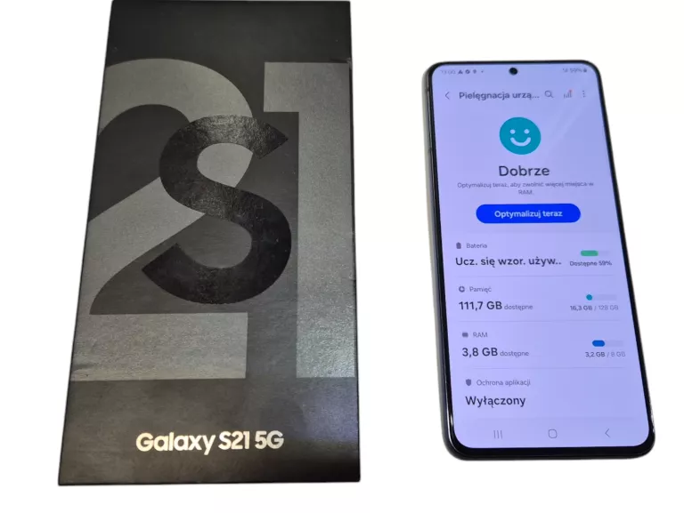 SAMSUNG S21 8GB / 128GB PUD / F-RA SATURN DE STAN 10/10 KOMPLET