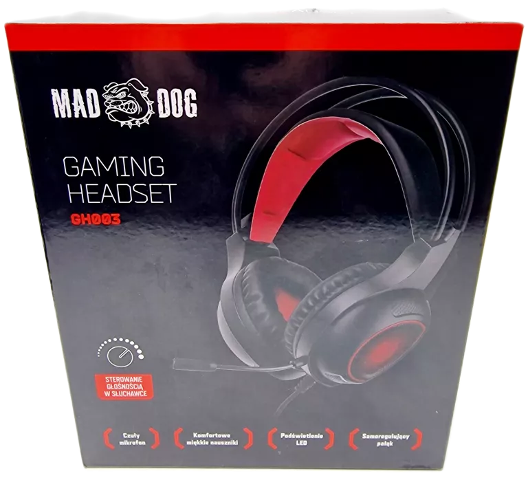 SŁUCHAWKI MAD DOG GAMING GH003 Z OPAKOWANIEM