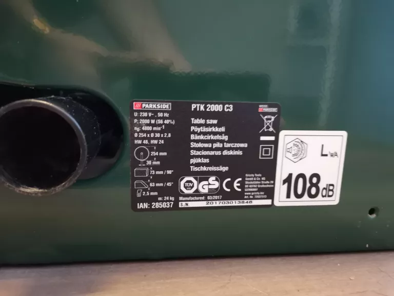 PIŁA STOŁOWA PARKSIDE PTK 2000 C3