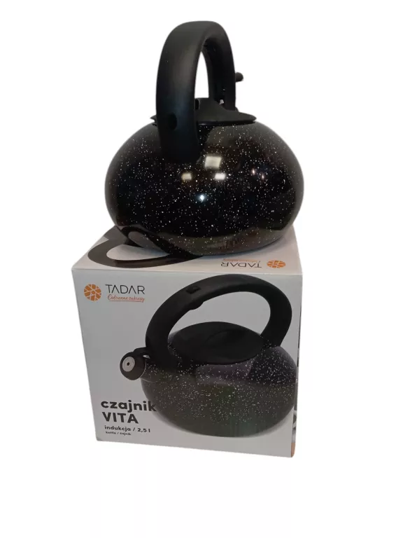 TADAR VITA CZAJNIK ZE STALI NIERDZEWNEJ 2,5 L CZARNY MARBLE INDUKCJA