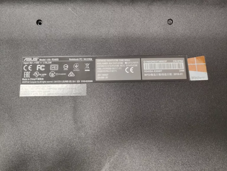 LAPTOP ASUS R540S
