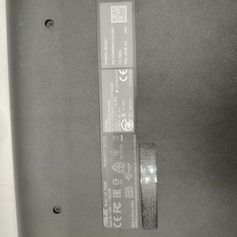 LAPTOP ASUS R540 CELERON/4GB RAMU/ PUD