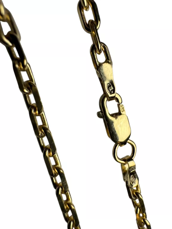 ZŁOTY ŁAŃCUSZEK PRÓBY 585 SPLOT ANKIER 50CM 2,5MM