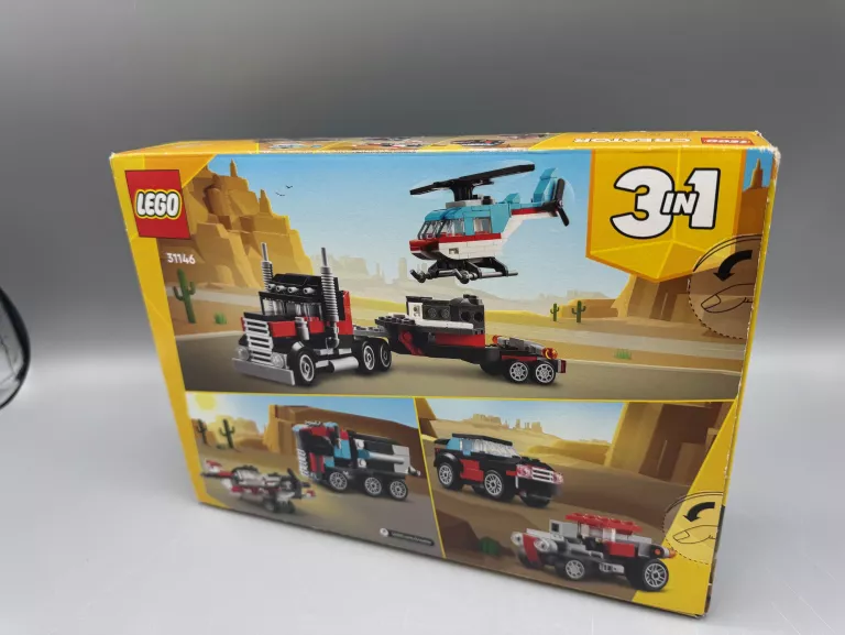 LEGO CREATOR 31146 CIĘŻARÓWKA Z PLATFORMĄ I HELIKOPTEREM