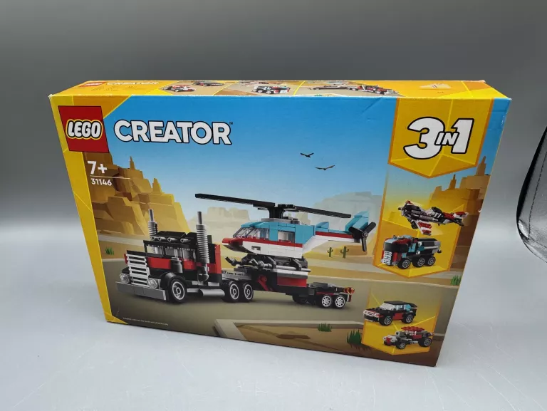 LEGO CREATOR 31146 CIĘŻARÓWKA Z PLATFORMĄ I HELIKOPTEREM