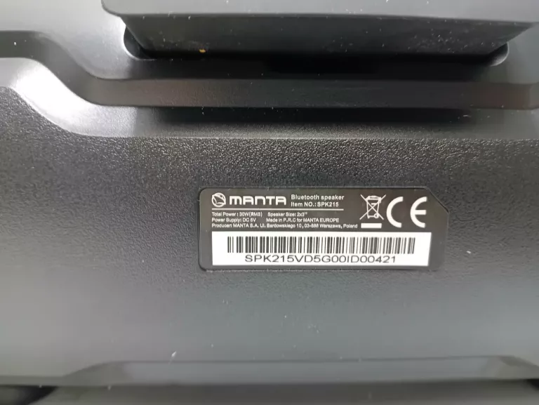 GŁOŚNIK MOBILNY MANTA SPK215