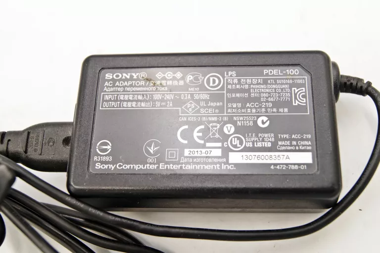 ORYGINALNY ZASILACZ SONY 5V 2A DO PSP PDEL-100
