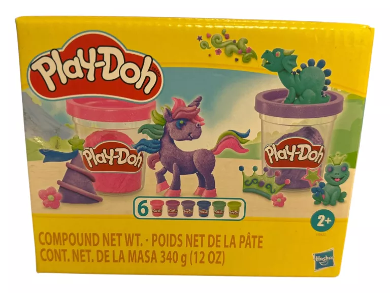 PLAY-DOH F9932 CIASTOLINA ZESTAW BŁYSZCZĄCY BROKAT 6 TUB 340 HASBRO SPARKL
