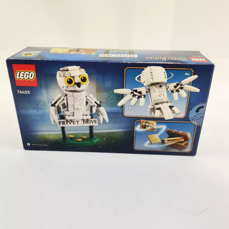 LEGO HARRY POTTER 76425 RUCHOMA SOWA HEDWIGA KUFER PORTET KSIĄŻKA RÓŻDŻKA
