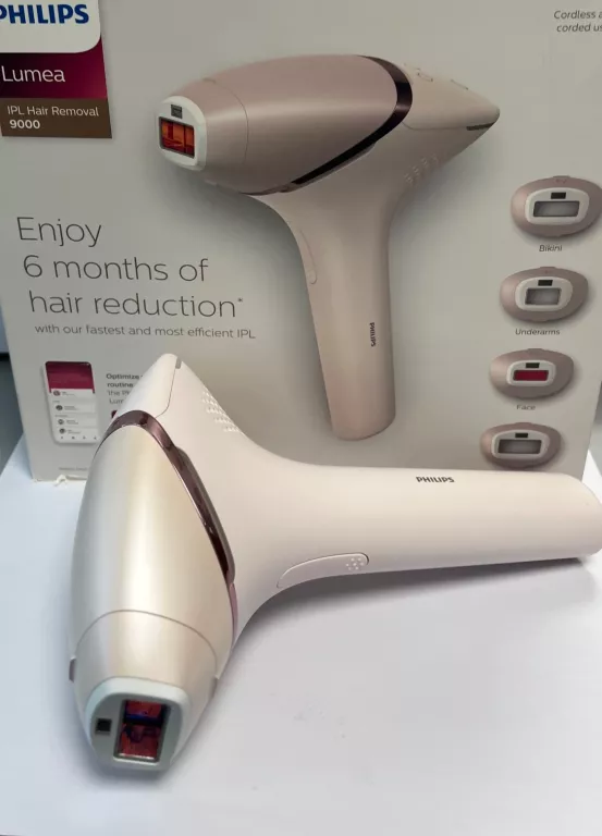 DEPILATOR PHILIPS LUMEA IPL HAIR REMOVAL 9000 SERIES SENSEIQ + 4 NASADKI