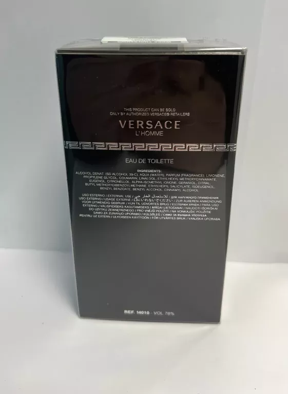 VERSACE L'HOMME 100ML WODA TOALETOWA