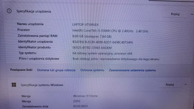 LAPTOP ACER NITRO 5 AN517-51 N18C4 / 8/500GB / WINDOWS 11 / *OKAZJA*