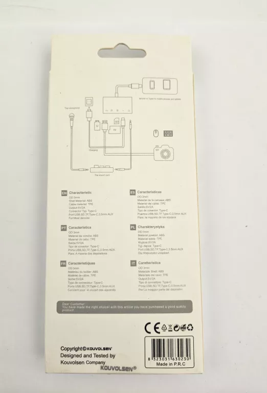 ADAPTER 5W1 USB-C KOUVOLSEN KOS-3023