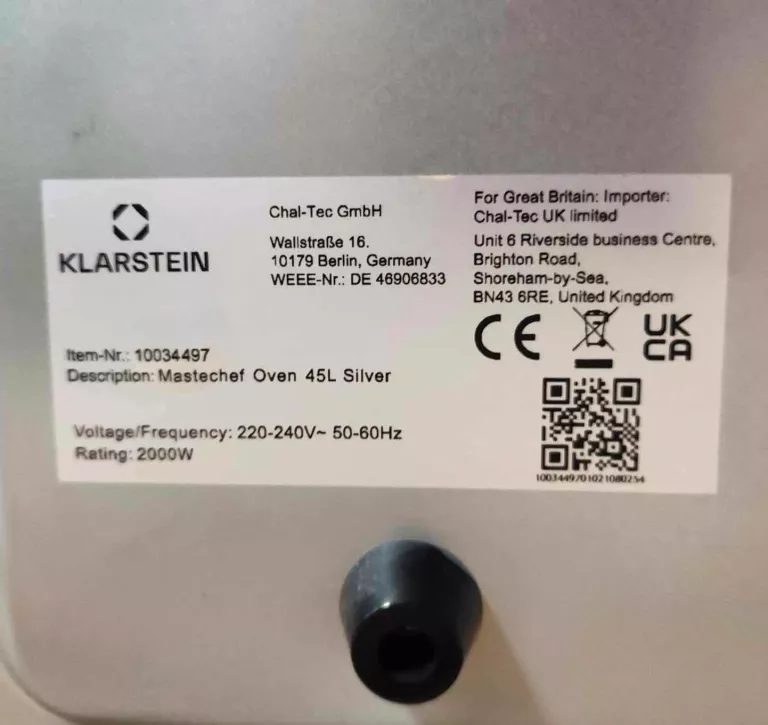 MINI PIEKARNIK KLARSTEIN 10034497