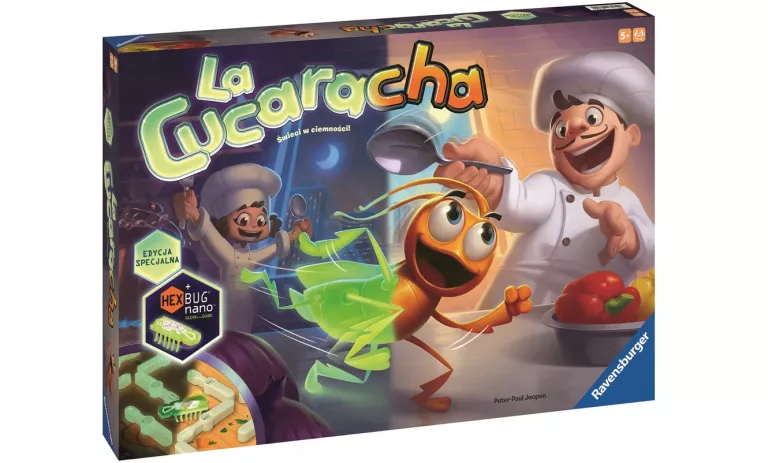 LA CUCARACHA GRA PLANSZOWA RAVENSBURGER NOCNA EDYCJA HEX BUG NANO KARALUCH