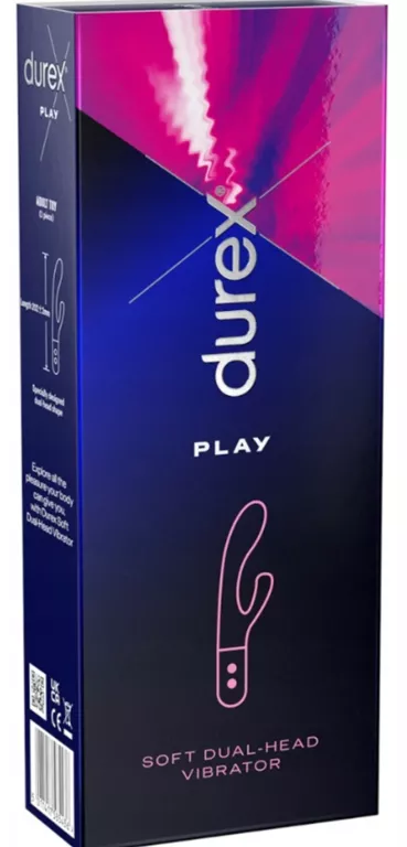 DUREX SOFT KRÓLICZEK WIBRATOR SILIKONOWY ELASTYCZNY 20CM USB DUAL HEAD