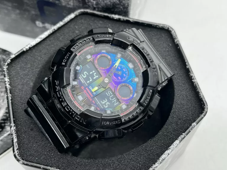 ZEGAREK CASIO G-SHOCK GA-100RGB PUDEŁKO PUSZKA KOMPLET