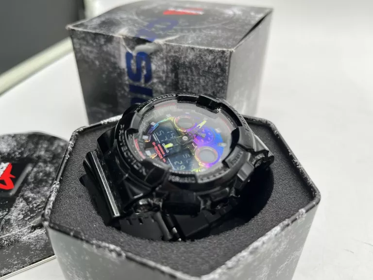 ZEGAREK CASIO G-SHOCK GA-100RGB PUDEŁKO PUSZKA KOMPLET