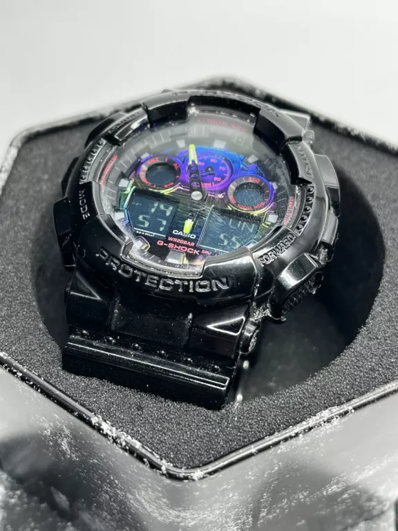 ZEGAREK CASIO G-SHOCK GA-100RGB PUDEŁKO PUSZKA KOMPLET