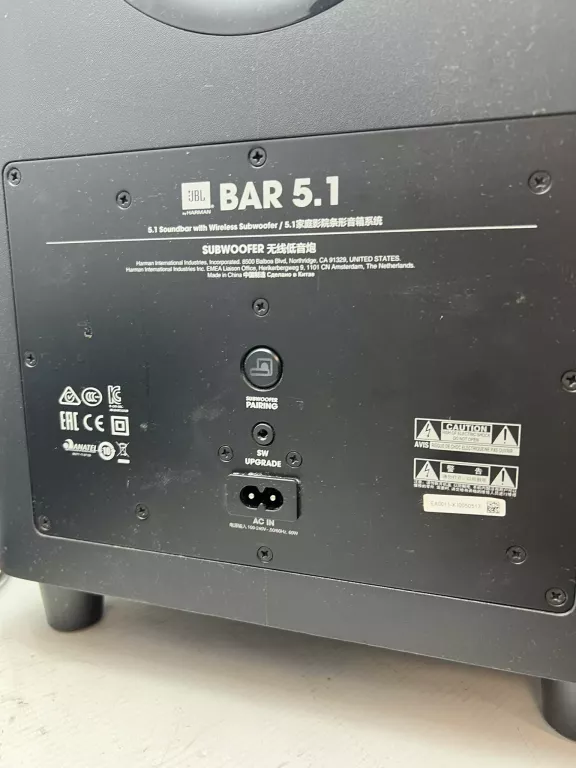 SOUNDBAR JBL BAR 5.1 TUBA 2 SATELITKA CENTRANY PILOT/KABLE